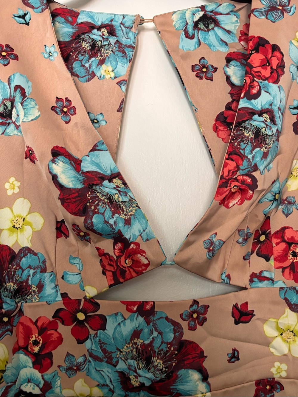 AFRM Viola Midi Long Sleeve Dress in Aqua Bouquet | Garden Party Wedding Guest - Picture 5 of 7